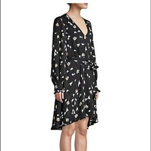 Marlayne Floral-Print Tie-Waist A-Line Dress, size M